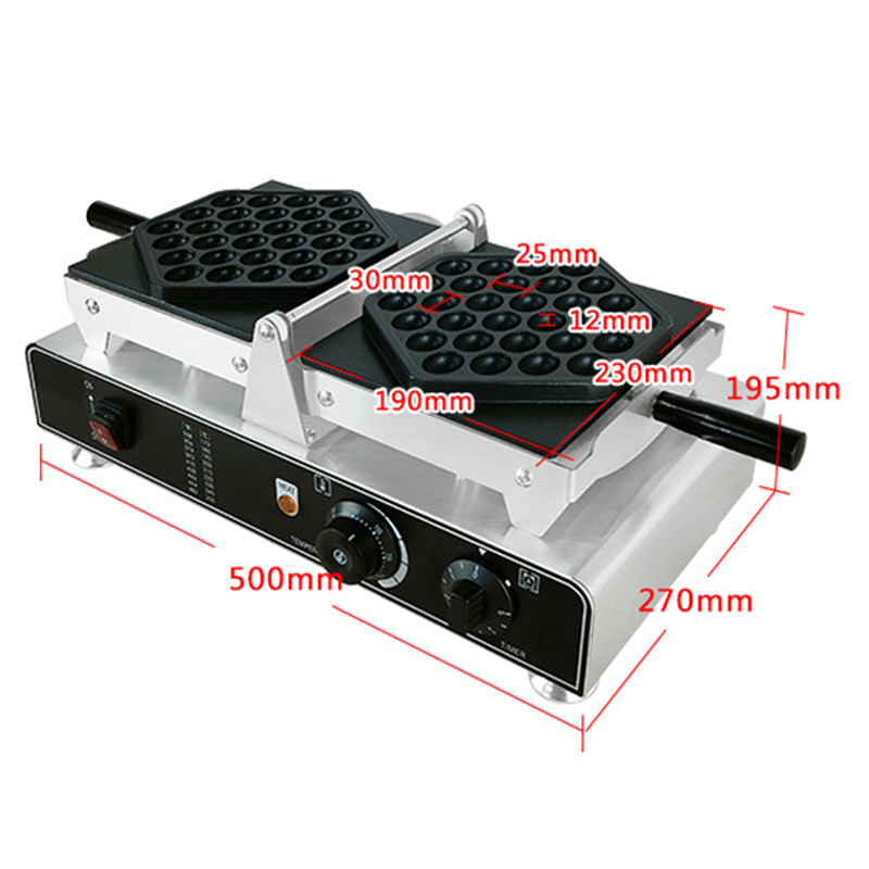 1500w máquina de waffle comerc - Egg Waffle Pan avaliação e preço